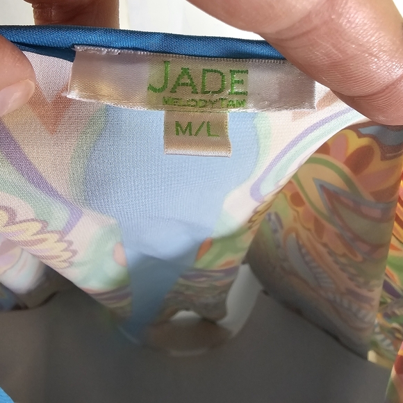 3/$20 Jade Melody Tam M/L Cover Up - Picture 3 of 9